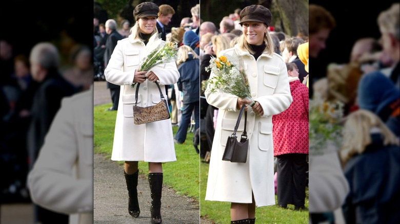 Zara Tindall après le service religieux du jour de Noël 2003.