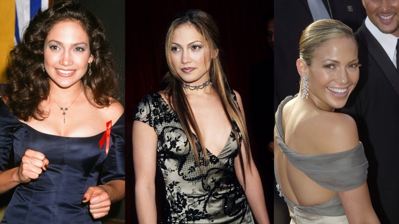 Jennifer Lopez en 1995, 1998 et 2000