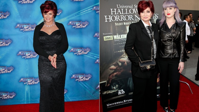 Aux côtés de Sharon Osbourne en 2011 et posant avec Kelly en 2013