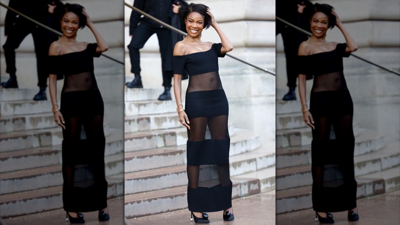 Gabrielle Union dans une robe noire transparente
