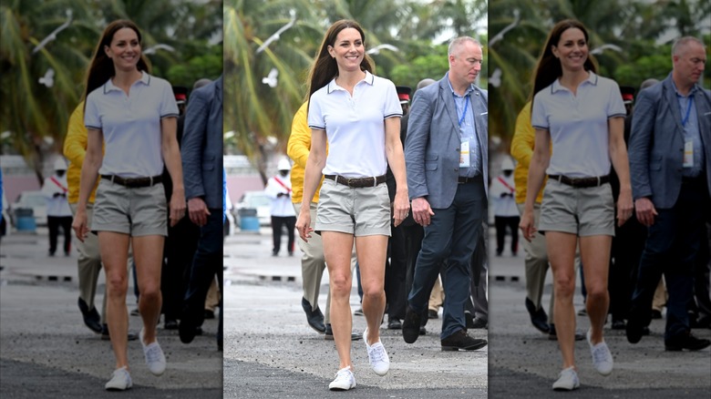 Kate Middleton lors d'un événement de voile aux Bahamas en 2022.