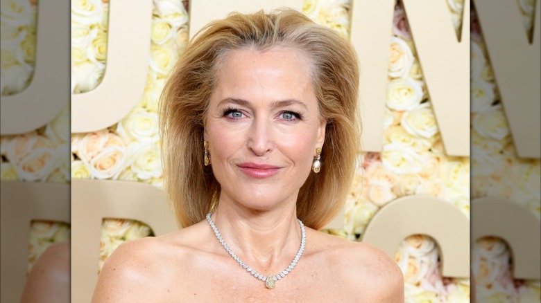 Gillian Anderson aux Golden Globes 2024.