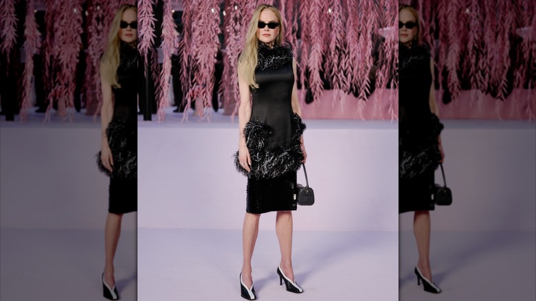Nicole Kidman à la Fashion Week de Paris en all black en janvier 2026
