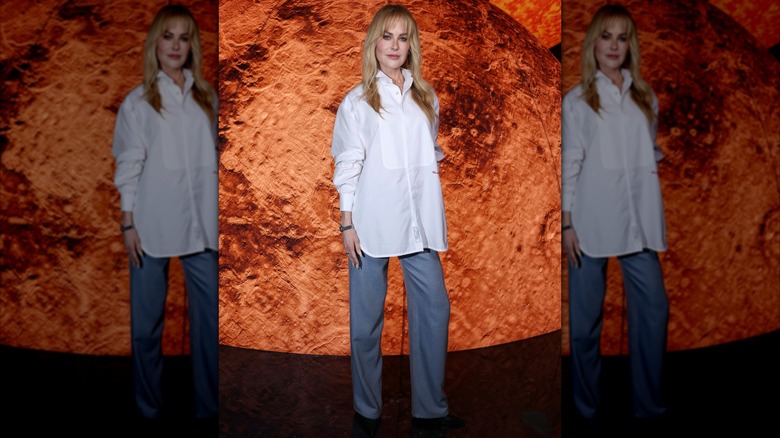 Nicole Kidman en jean à la Fashion Week de Paris en octobre 2025