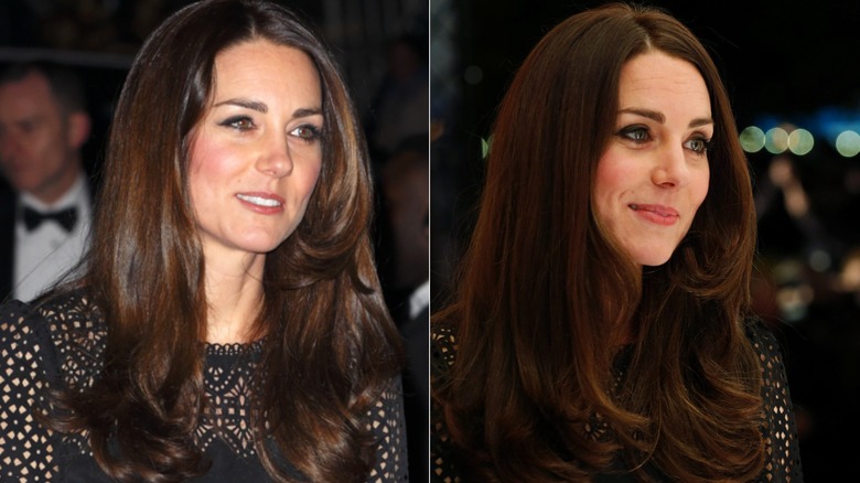 Kate Middleton aux cheveux châtain foncé à Londres en 2013