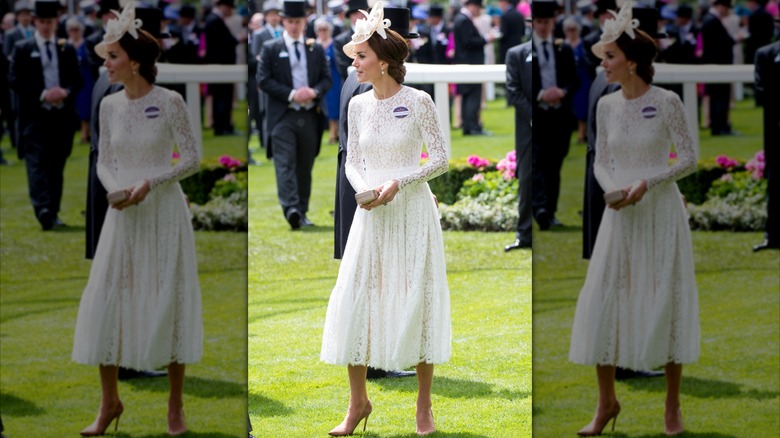 Catherine, duchesse de Cambridge lors de la deuxième journée du Royal Ascot à Ascot, en Angleterre, en juin 2016