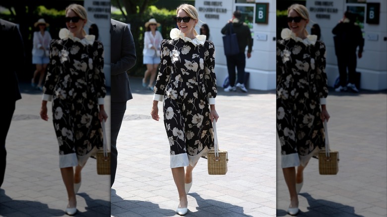 Anna Maxwell Martin en robe à fleurs à Wimbledon 2026.
