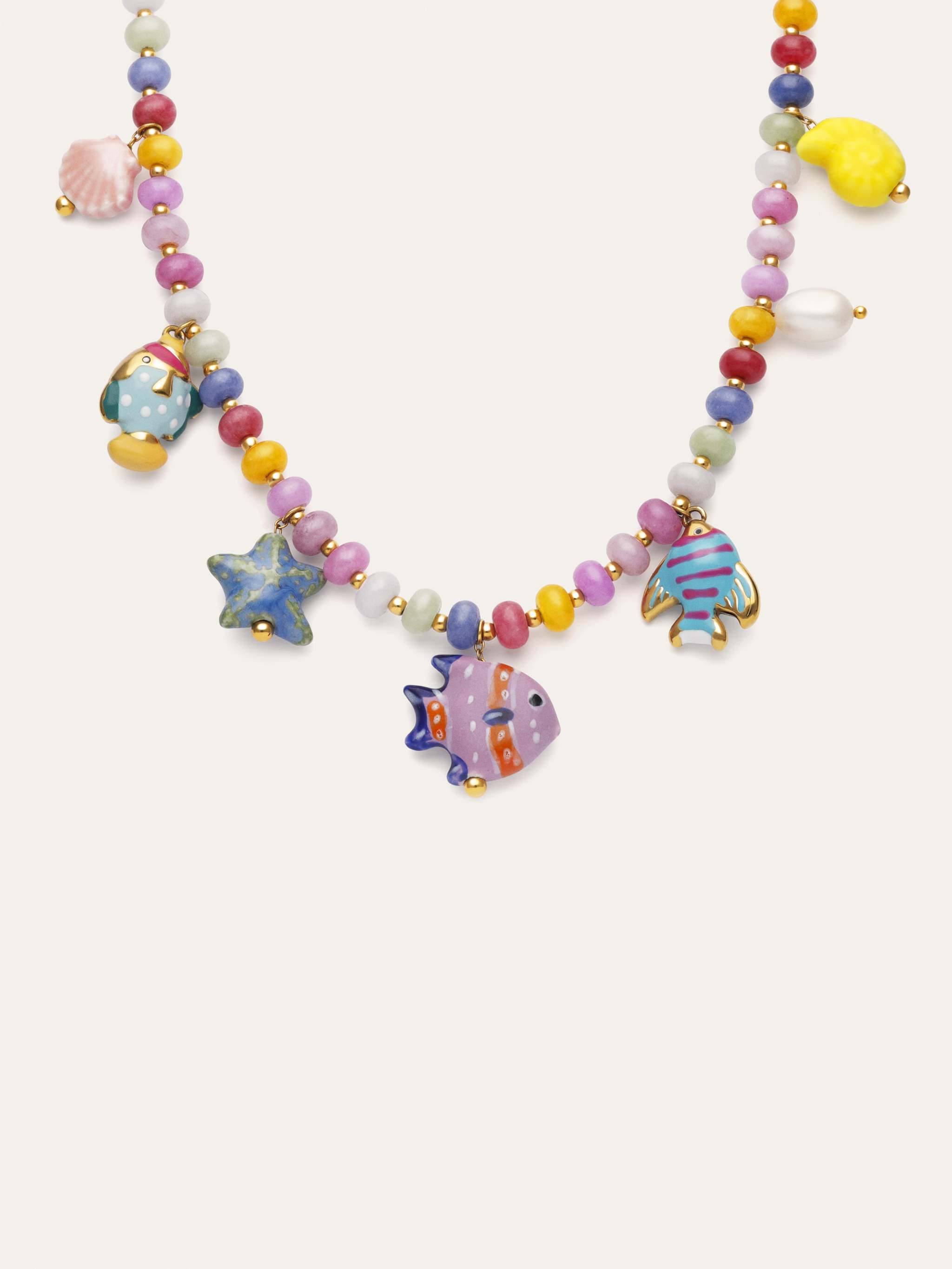 Collier océanique avec perles et perles (39,99 €)