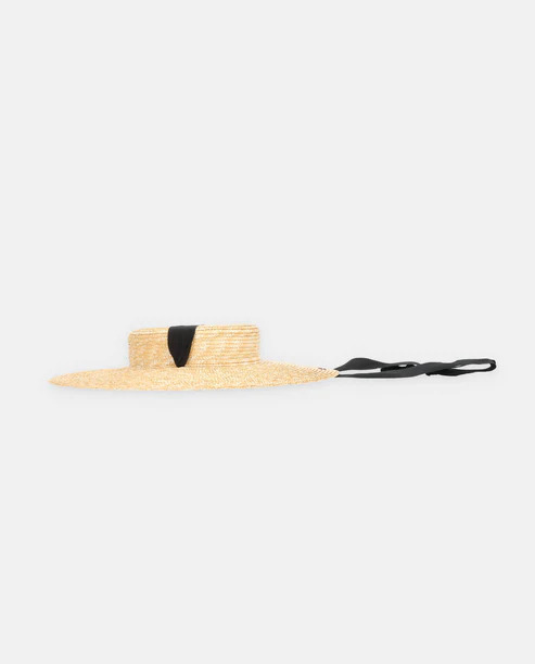 Chapeau andalou naturel avec ruban (125€)