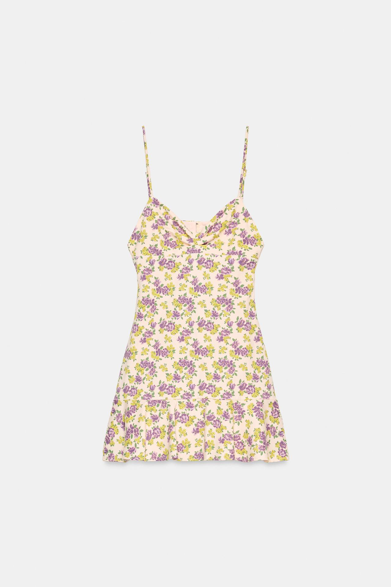 Robe à fleurs Zara (11,98 euros). Réf. 3152/326/668