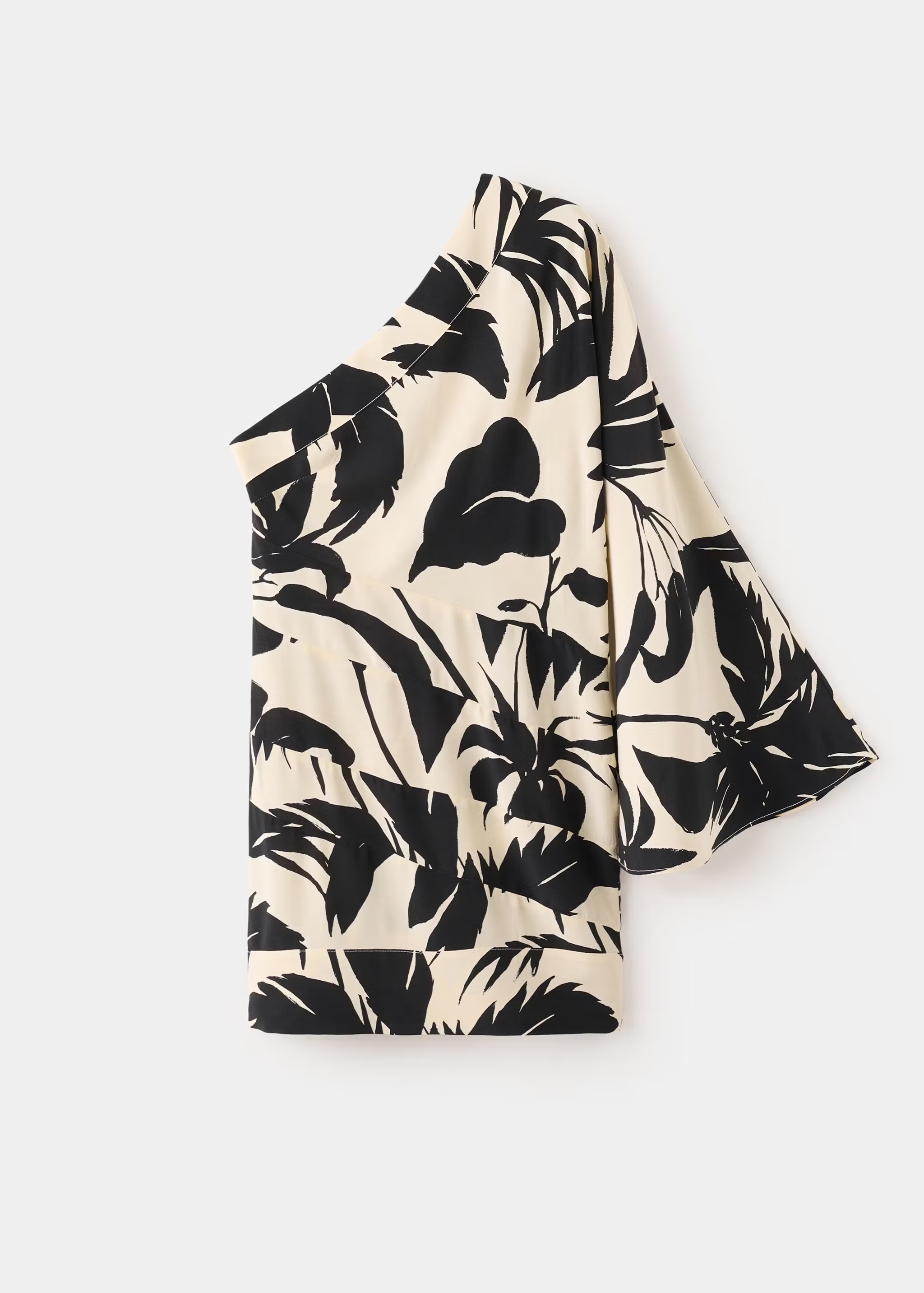 Robe asymétrique imprimée mangue (19,99 euros). Réf. 27099061/05/00