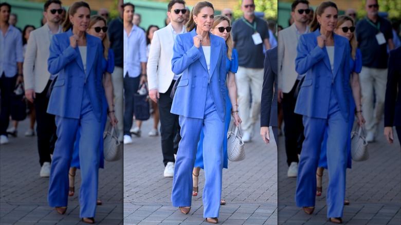 Kate Middleton porte un blazer et un pantalon bleus pour Wimbledon 2026