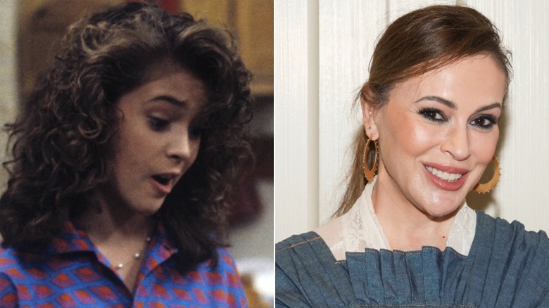 Alyssa Milano dans le rôle de Samantha dans Who's the Boss et lors d'un événement en 2026