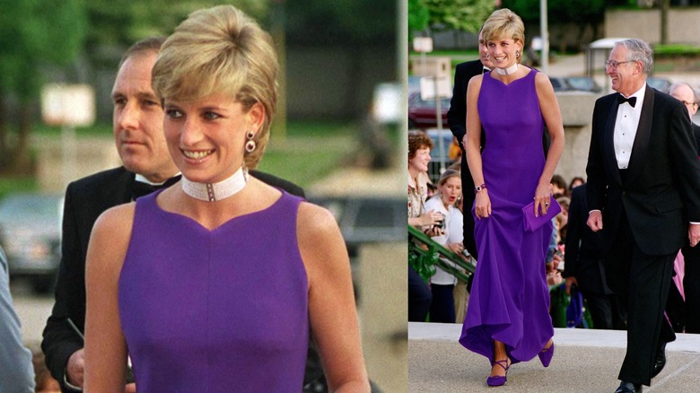 La princesse Diana lors d'un dîner de gala au Field Museum of Natural History de Chicago en juin 1996