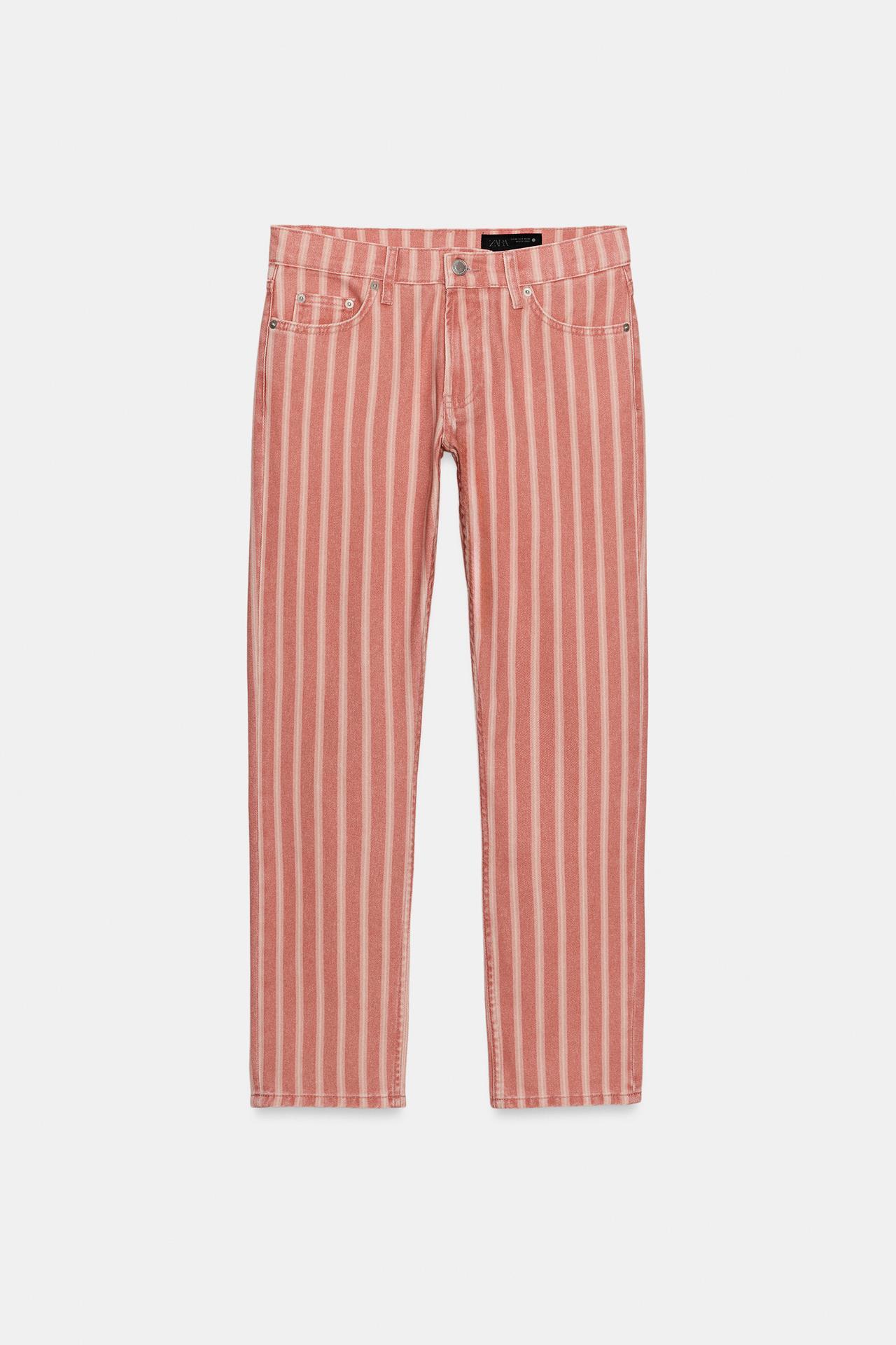Jean rayé rose de Zara. Réf. 9632/066/679