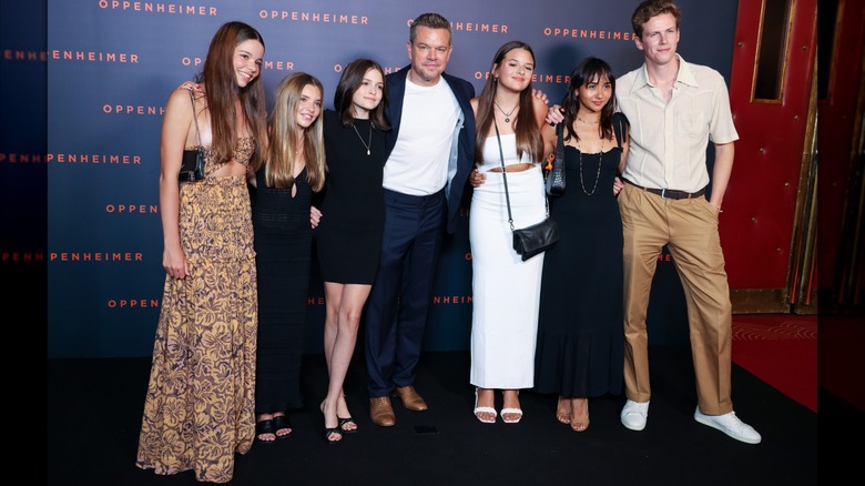 Matt Damon avec ses filles dans le 