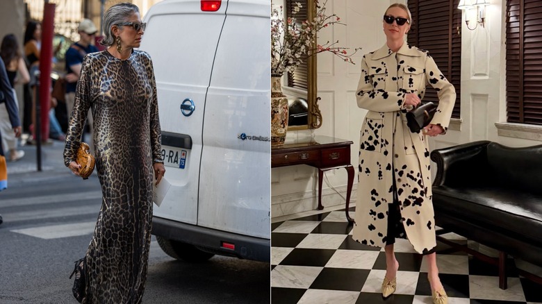 Côte à côte : des femmes portant des imprimés léopard et dalmatien