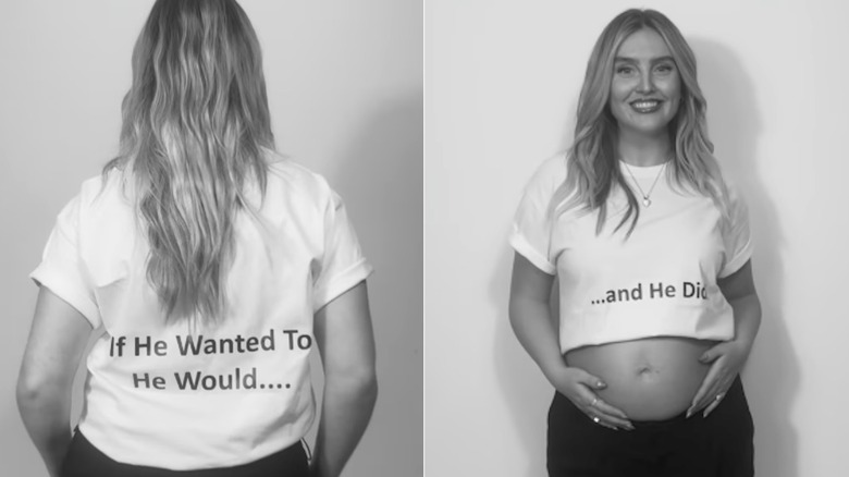 Perrie Oxlade-Chamberlain dans un haut court qui montre son baby bump