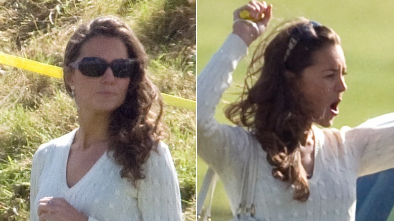 Kate Middleton regarde et encourage le prince William lors d'un match de polo