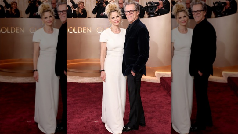 Kyra Sedgwick et Kevin Bacon sur le tapis rouge des Golden Globes 2026.