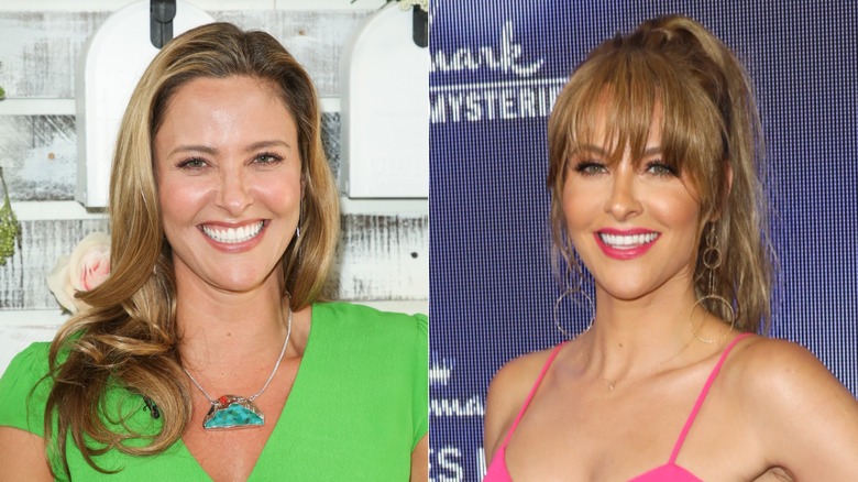 Jill Wagner avec des cheveux blonds et une frange
