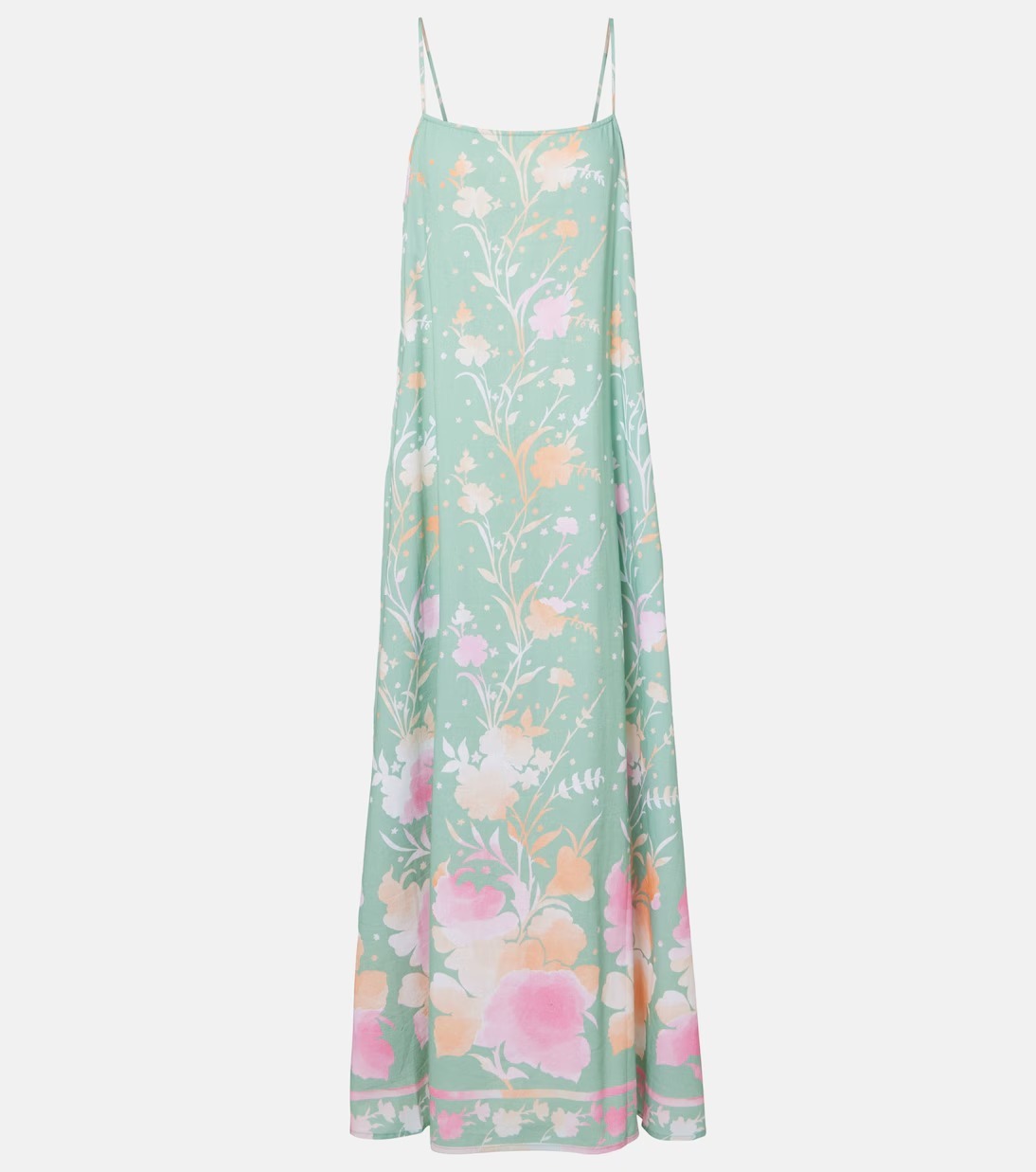 Robe en coton et lin à bretelles spaghetti par Juliet Dunn.