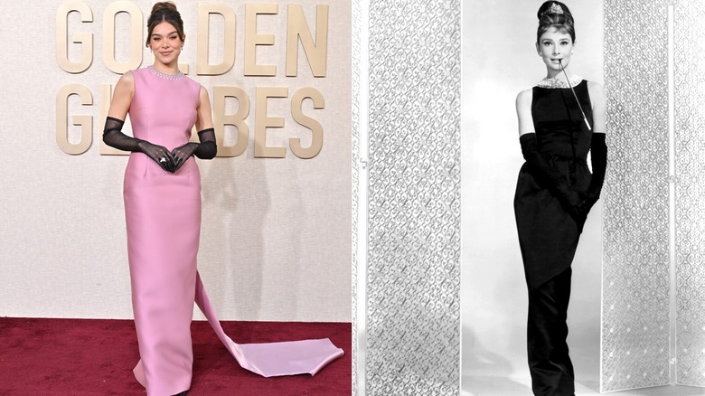 Hailee Steinfeld en 2024 et Audrey Hepburn en "Petit-déjeuner chez Tiffany"