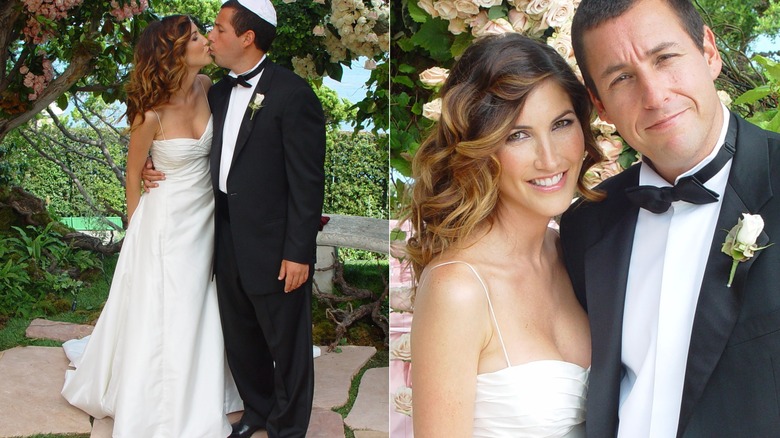 Jackie et Adam Sandler le jour de leur mariage