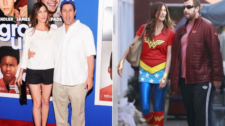 Jackie et Adam Sandler lors d'une première et à Halloween