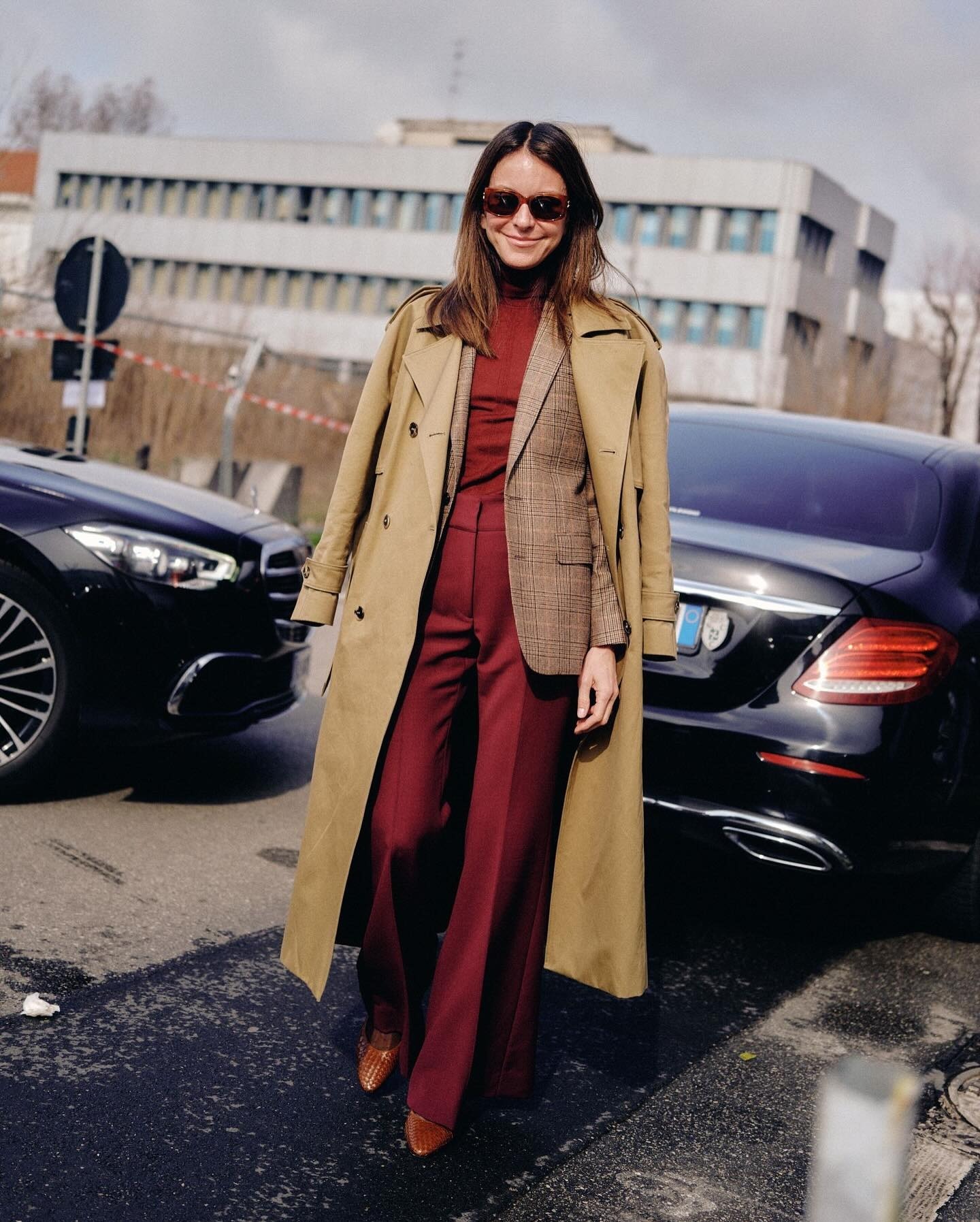 Alison Loehnis à la Fashion Week de Milan.