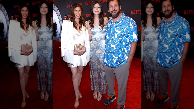 Jackie Sandler, Sunny Sandler et Adam Sandler assistent à la projection spéciale de Netflix "Les hors-la-loi" le 26 juin 2023 à Los Angeles, Californie