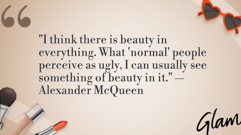 Un graphique illustrant la citation du jour d'Alexander McQueen.