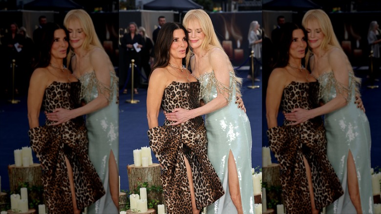 Sandra Bullock et Nicole Kidman s'embrassent lors de la première européenne de 