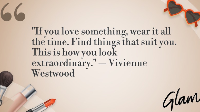 Un graphique illustrant la citation du jour de Vivienne Westwood.