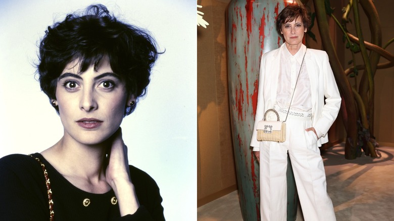 Une Inès de la Fressange jeune avec une coupe lutin noire / Une Inès de la Fressange plus âgée avec une coupe lutin auburn