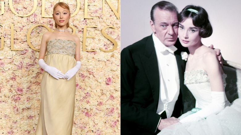 Ariana Grande en 2025 et Audrey Hepburn en 