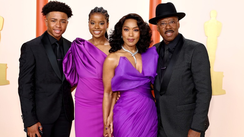 Slater Vance, Bronwyn Vance, Angela Bassett et Courtney B. Vance à la 95e cérémonie annuelle des Oscars à Hollywood en mars 2023