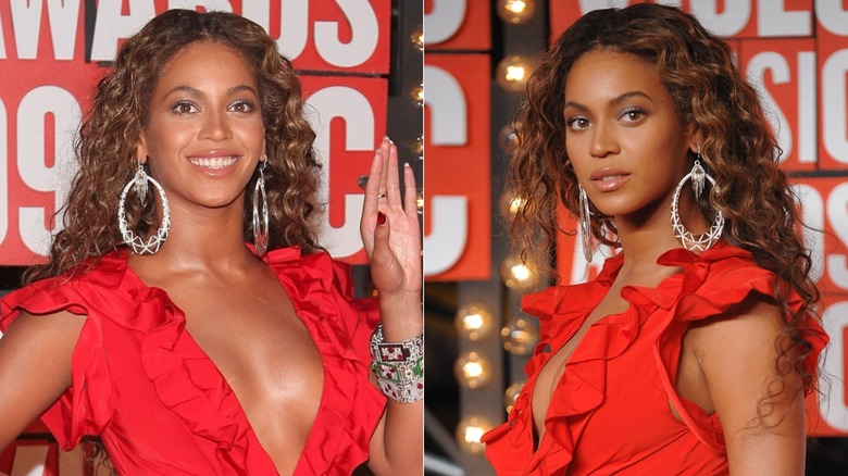 Beyoncé aux cheveux bouclés aux VMA 2009