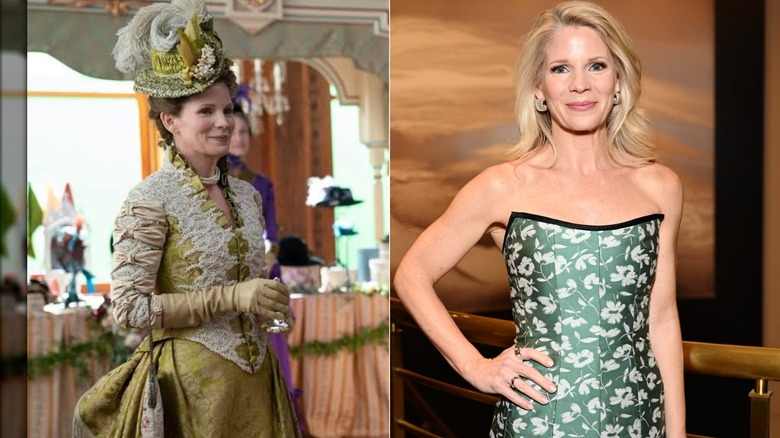 Kelli O'Hara dans le rôle d'Aurora Fane dans "L'âge d'or" / Kelli O'Hara à la 79e édition annuelle des Tony Awards Meet the Nominees, événement de presse à New York en mai 2026
