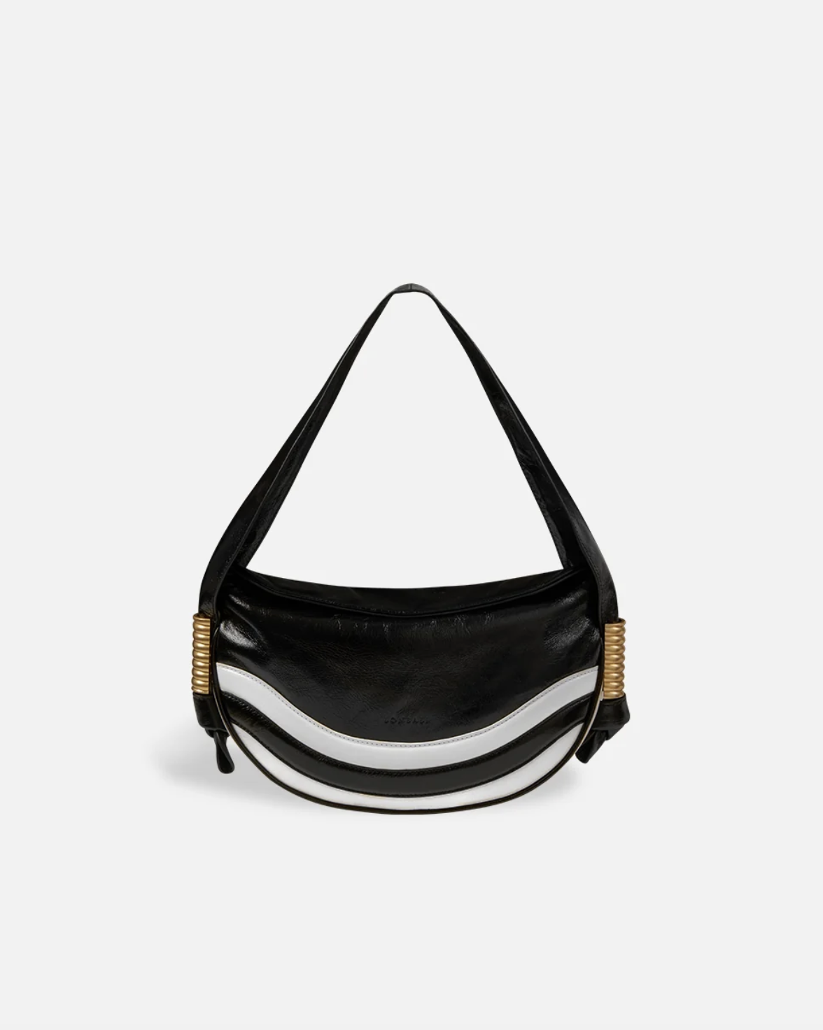 Sac bandoulière en cuir avec détails dorés (295 euros)
