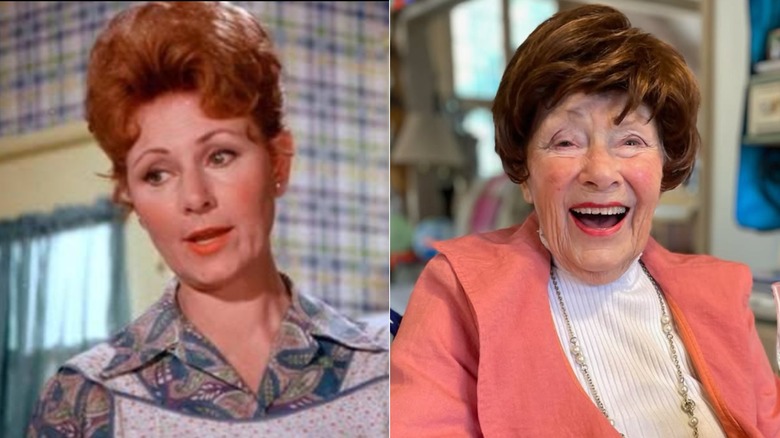 Photos côte à côte de l'acteur de Happy Days, Marion Ross