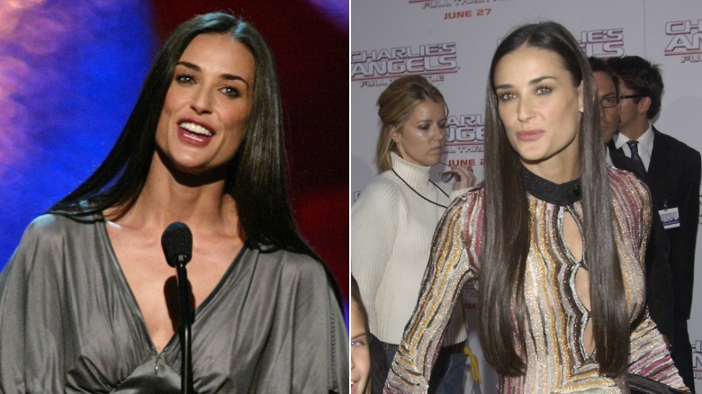 Demi Moore aux MTV Movie Awards à Los Angeles en mai 2003 / Demi Moore lors de la "Charlie's Angels : À plein régime" première à Hollywood en juin 2003