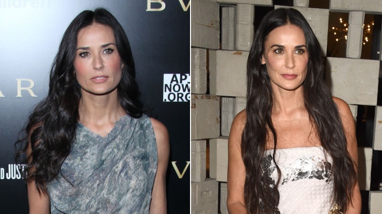Demi Moore participe aux programmes américains de Save The Children et aux Artists for Peace and Justice à Beverly Hills en janvier 2011 / Demi Moore au gala du Hammer Museum In The Garden à Westwood, Californie en octobre 2014