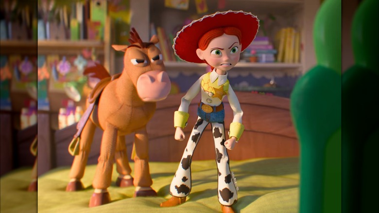 Jessie de Toy Story a l'air folle aux côtés de Bullseye