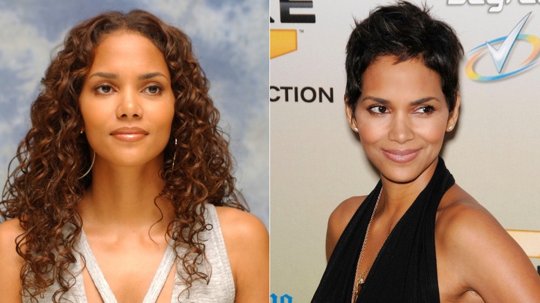 Halle Berry aux cheveux longs et cheveux courts