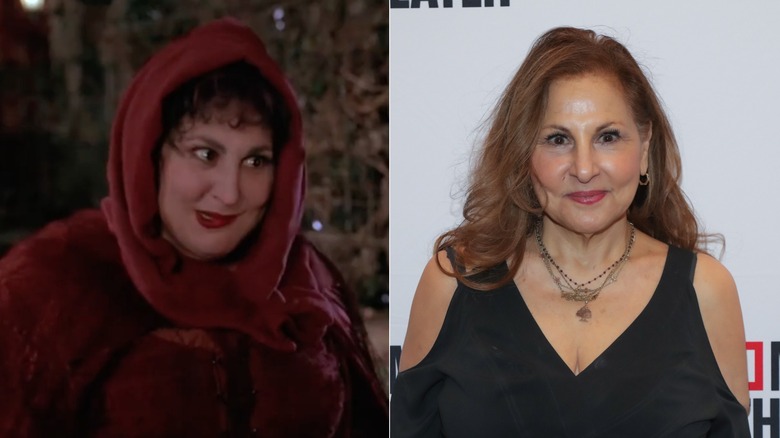 L : Kathy Najimy dans les années 1993 "Hocus Pocus". R : Kathy Najimy en 2024