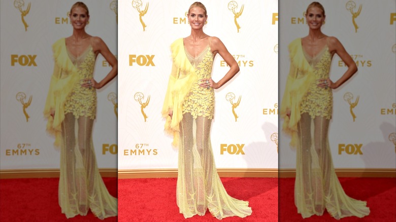 Heidi Klum assiste à la 67ème cérémonie annuelle des Primetime Emmy Awards à Los Angeles en septembre 2015