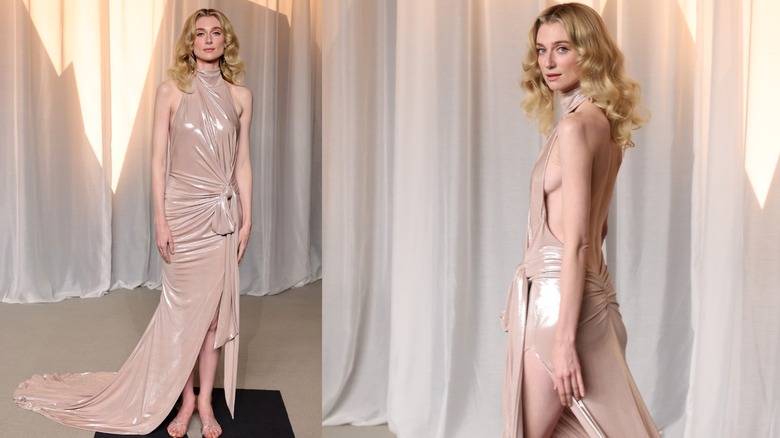 Elizabeth Debicki porte un look couleur chair au gala du musée de l'Académie 2026