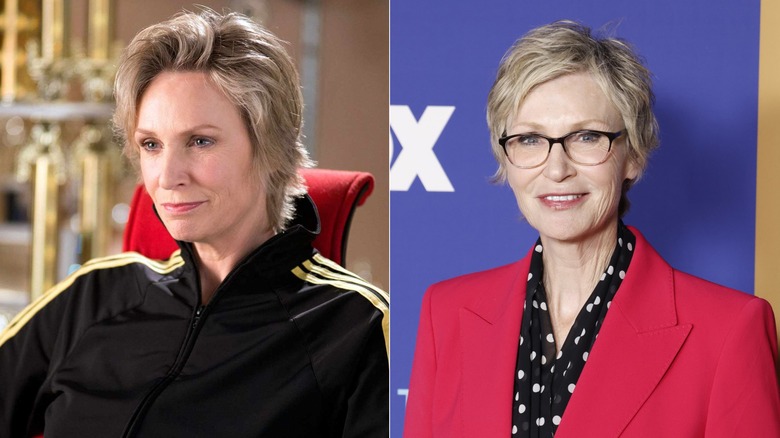 (à gauche) Jane Lynch dans le rôle de Sue Sylvester dans 
