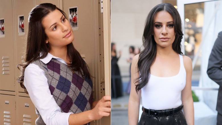 (à gauche) Lea Michele dans le rôle de Rachel Berry dans 